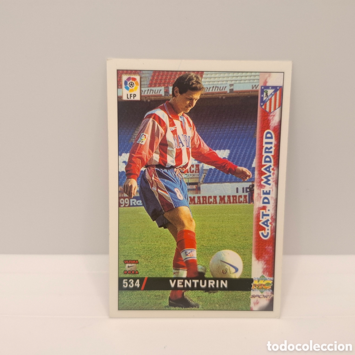 Cromos de f&uacute;tbol: Atl&eacute;tico de Madrid -N&ordm; 534 Venturin -&Uacute;ltima Hora -Mundicromo Las Fichas de la Liga 1998-1999-98-99