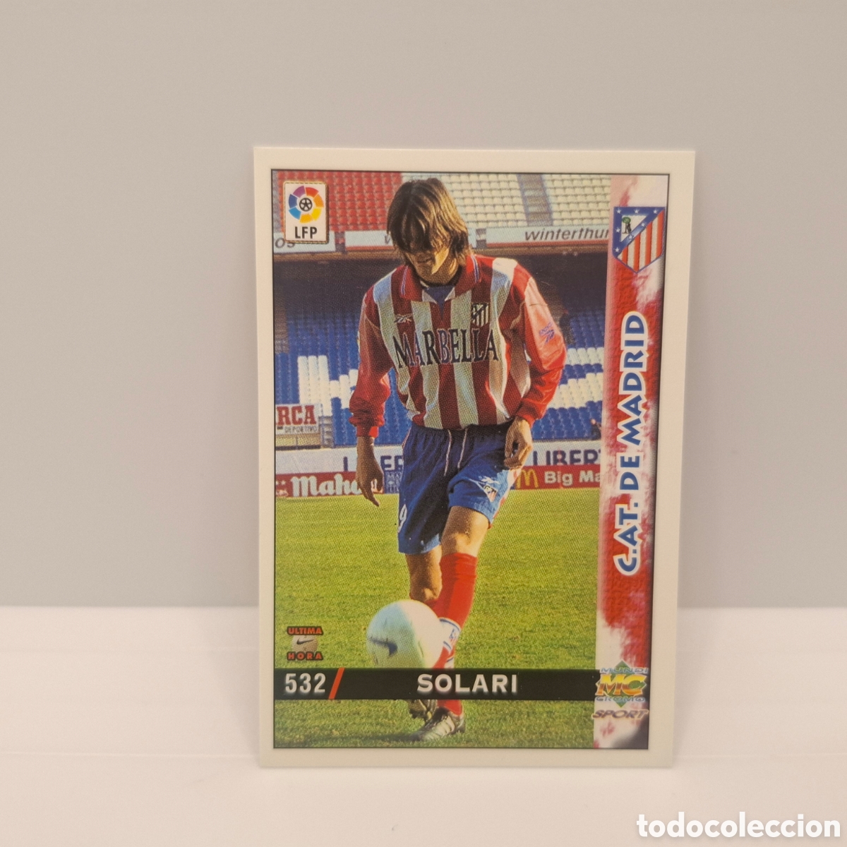 Cromos de f&uacute;tbol: Atl&eacute;tico de Madrid -N&ordm; 532 Solari -&Uacute;ltima Hora -Mundicromo Las Fichas de la Liga 1998-1999-98-99