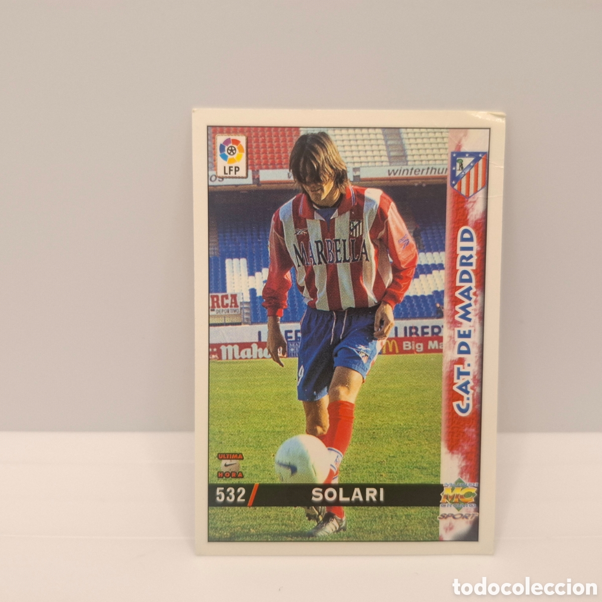 Cromos de f&uacute;tbol: Atl&eacute;tico de Madrid -N&ordm; 532 Solari -&Uacute;ltima Hora -Mundicromo Las Fichas de la Liga 1998-1999-98-99