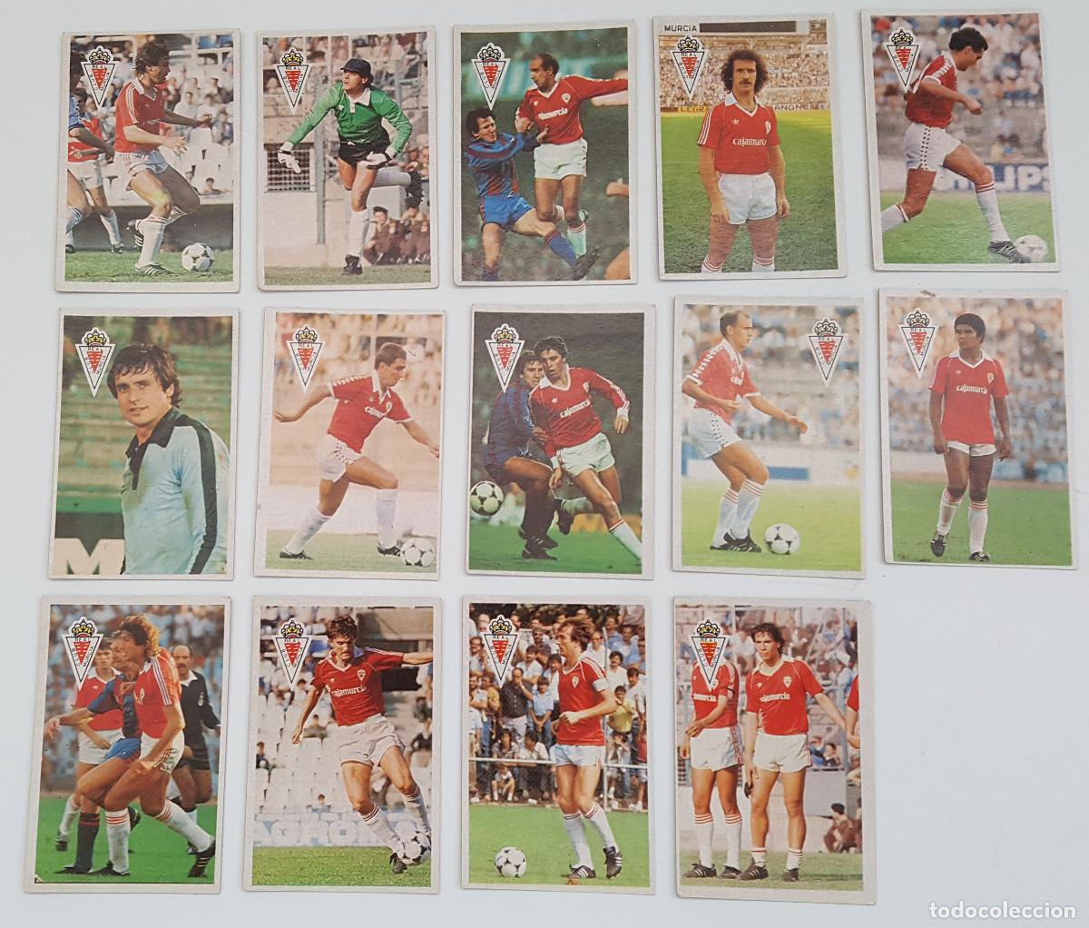 Figurine di Calcio: LOTE 14 CROMOS REAL MURCIA CLUB DE FUTBOL, ESPORT, MARADONA LIGA 1&ordf; DIVISI&Oacute;N 1984 85, SIN PEGAR