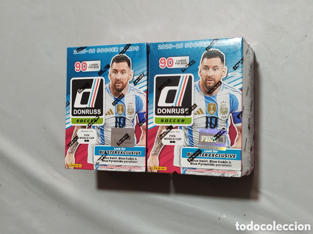 Figurine di Calcio: 2 Boxs soccer Donruss fifa world cup 25-26