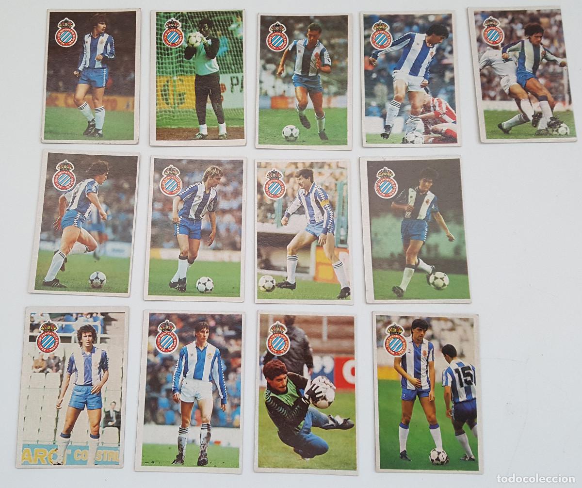 Cromos de f&uacute;tbol: LOTE 13 CROMOS REAL CLUB DEPORTIVO ESPA&Ntilde;OL, ESPORT, MARADONA LIGA 1&ordf; DIVISI&Oacute;N 1984 85, SIN PEGAR