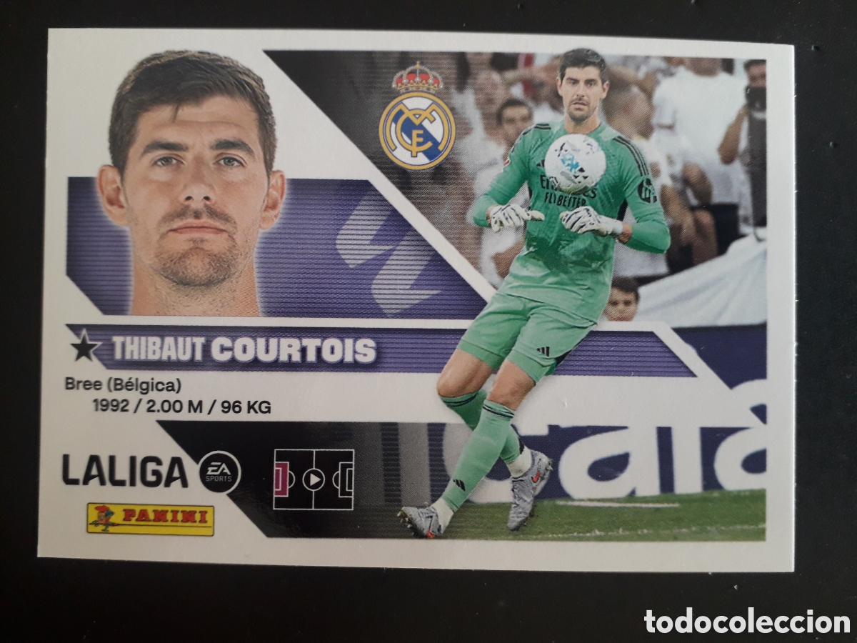 Cromos de f&uacute;tbol: COURTOIS REAL MADRID N&deg; 3 ED ESTE 2026 2027 26 27 SIN PEGAR PEDIDO M&Iacute;NIMO 3&euro;.