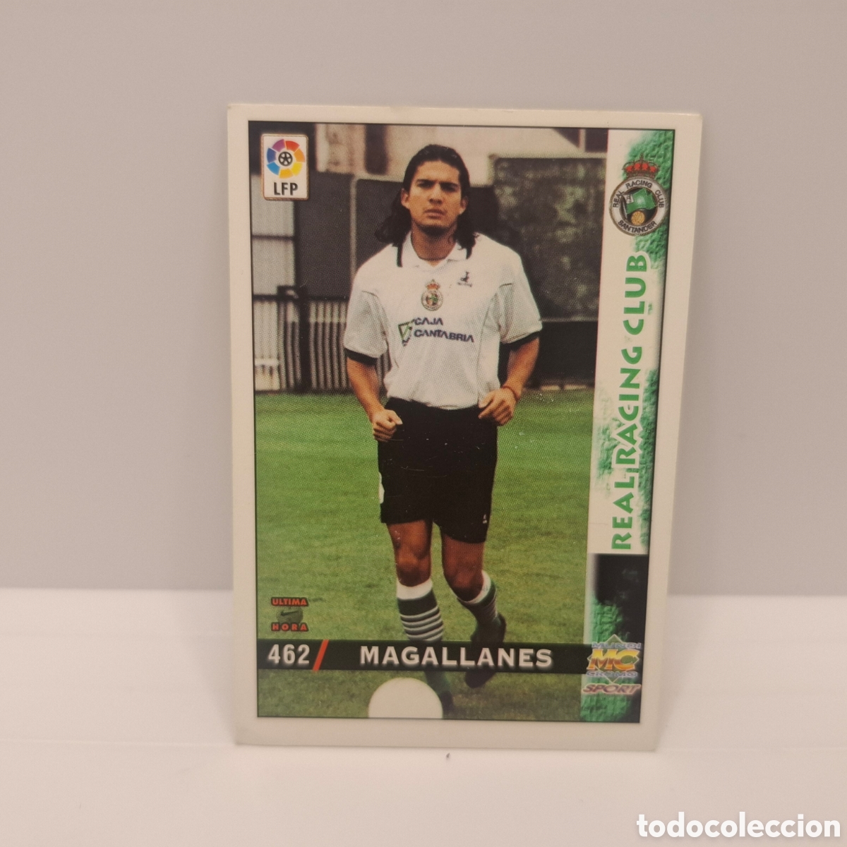 Figurine di Calcio: Racing de Santander -N&ordm; 462 Magallanes -&Uacute;ltima Hora-Mundicromo Las Fichas de la Liga 1998-1999-98-99