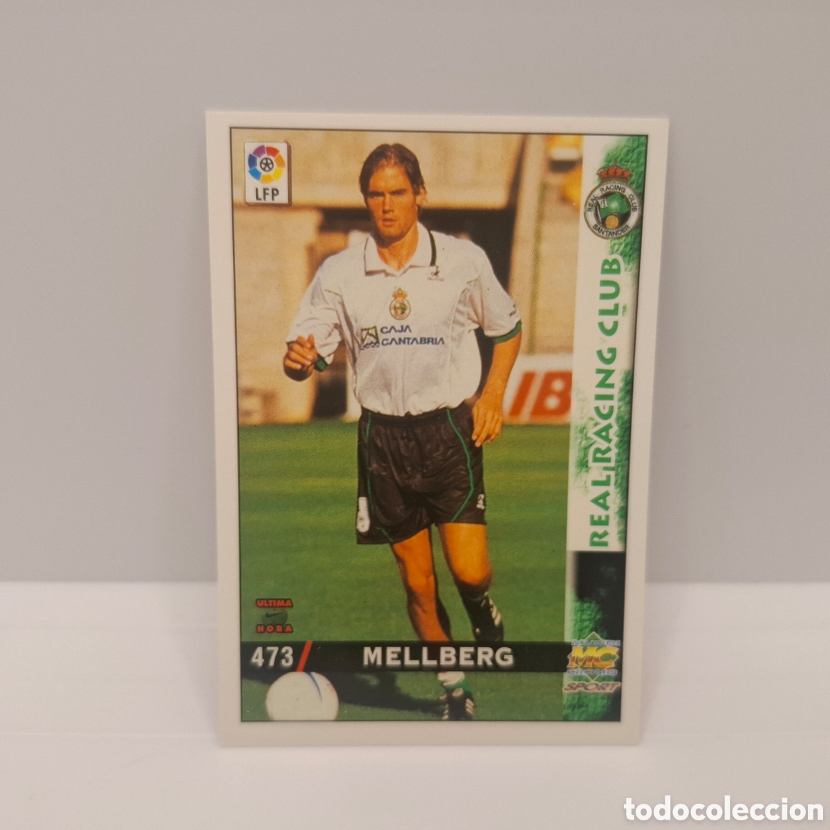 Fu&szlig;ball-Sticker: Racing de Santander -N&ordm; 473 Mellberg -&Uacute;ltima Hora -Mundicromo Las Fichas de la Liga 1998-1999-98-99