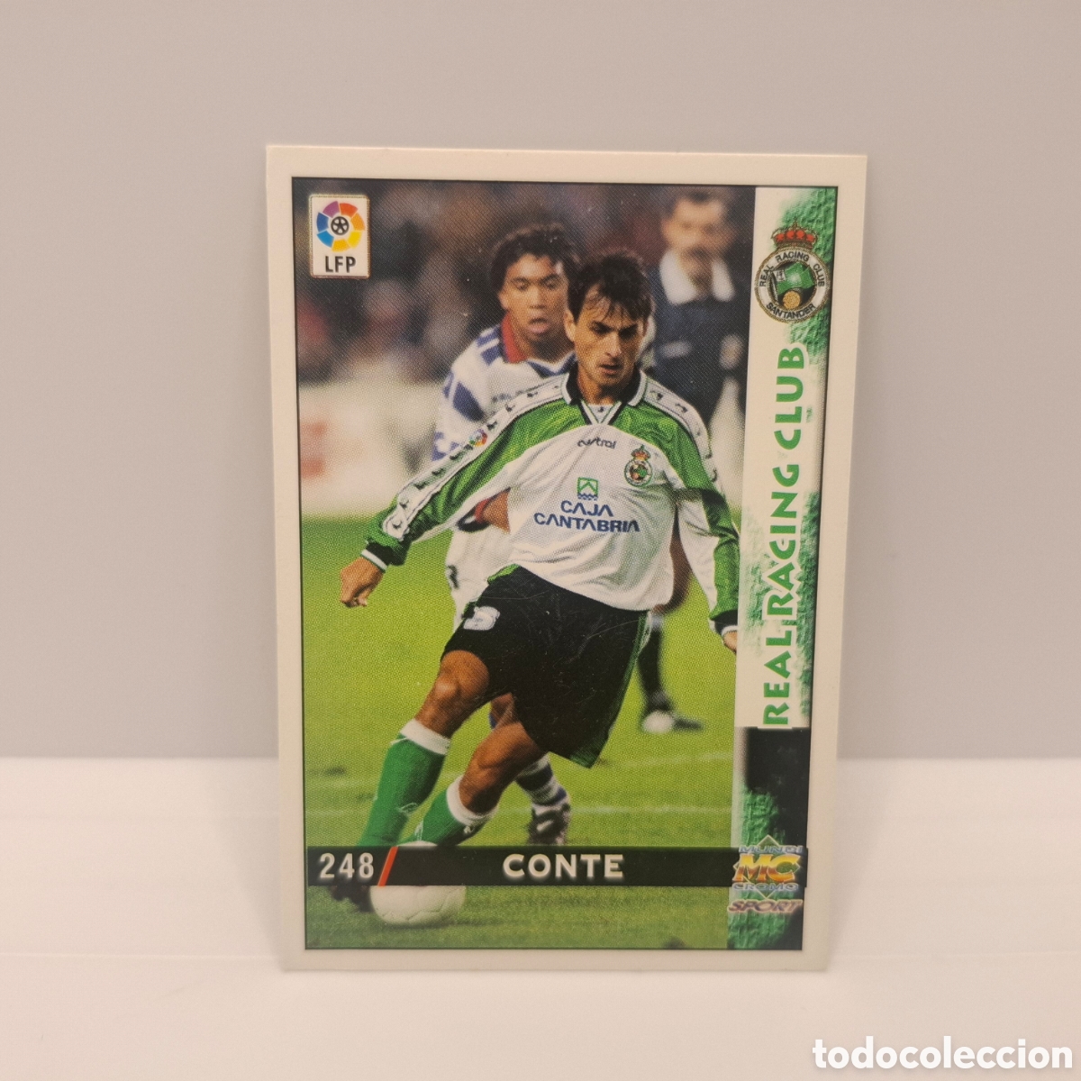 Fu&szlig;ball-Sticker: Racing de Santander -N&ordm; 248 Conte -&Uacute;ltima Hora -Mundicromo Las Fichas de la Liga 1998-1999-98-99
