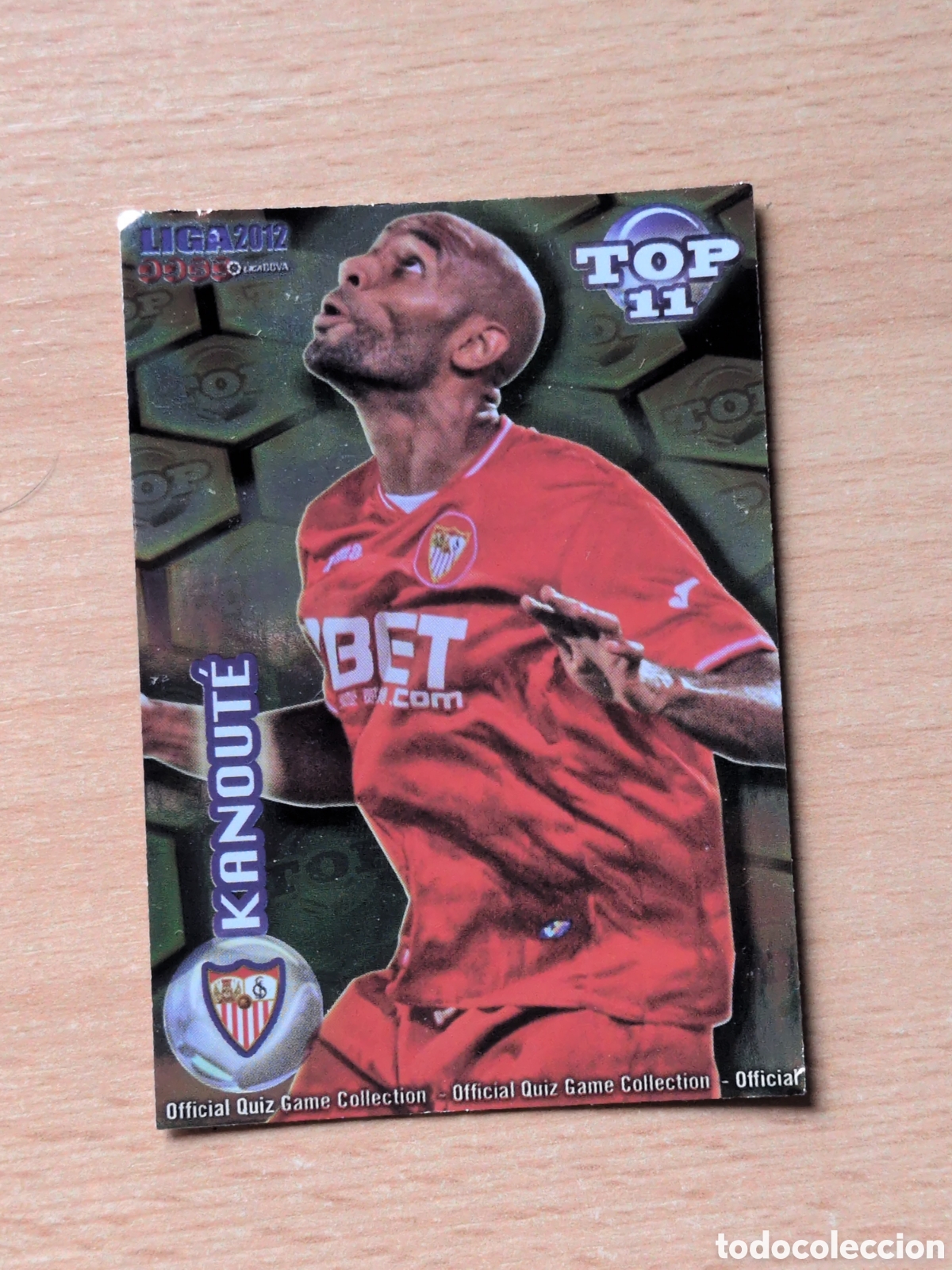 Cromos de Futebol: Kanoute brillante amarillo Top 11 Mundicromo 2012