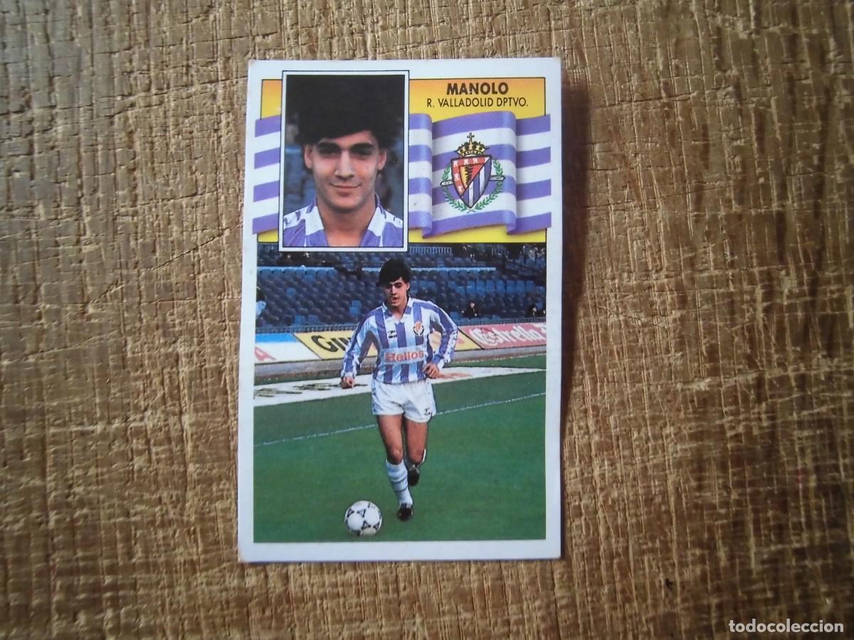 Cromos de f&uacute;tbol: MANOLO REAL VALLADOLID LIGA 90-91 EDICIONES ESTE CROMO RECUPERADO