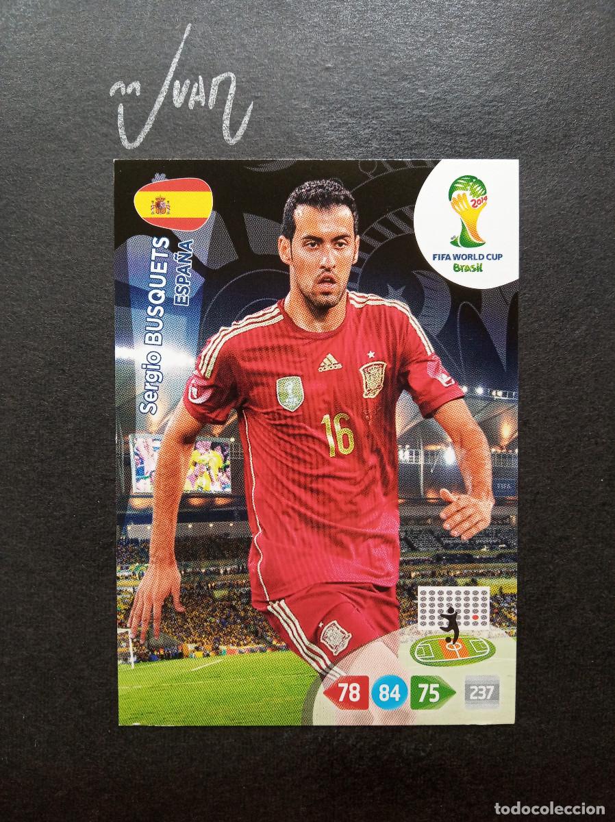 Figurine di Calcio: SERGIO BUSQUETS ESPA&Ntilde;A FC BARCELONA ⚽ PANINI &reg; ADRENALYN FIFA WORLD CUP 2014 MUNDIAL BRASIL 14