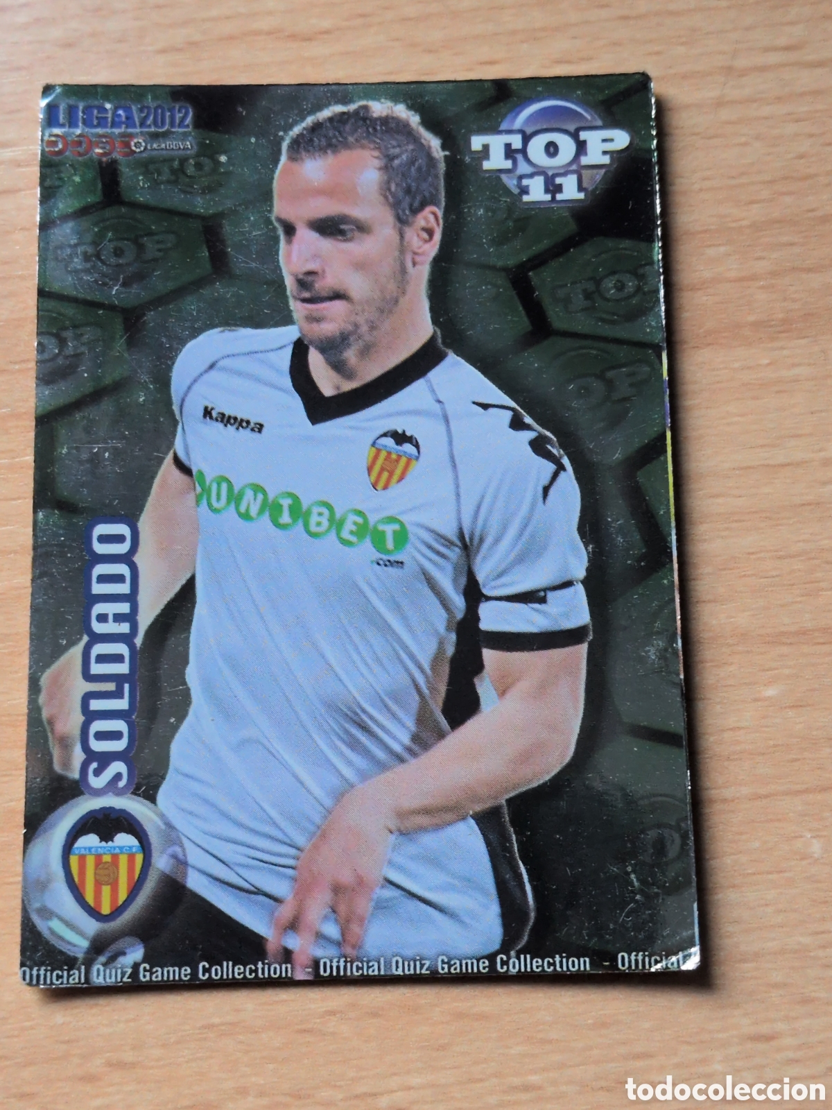 Figurine di Calcio: Soldado top 11 brillante verde Mundicromo 2012 n&uacute;mero 631
