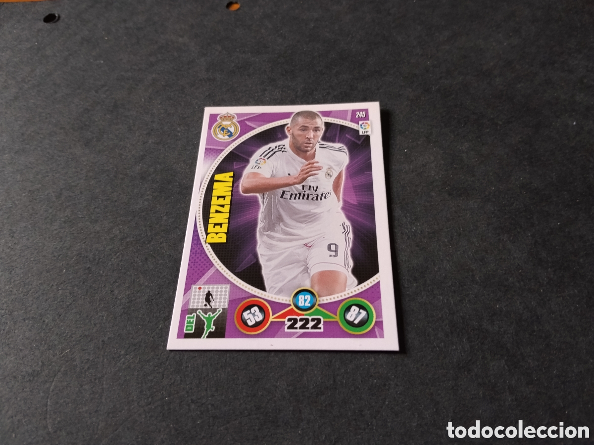 Cromos de f&uacute;tbol: Cromo futbol Benzema, Real Madrid