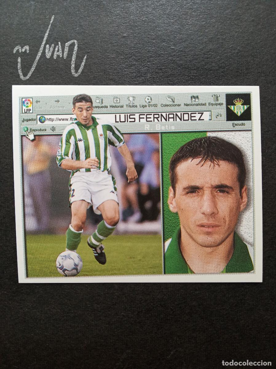 Figurine di Calcio: LUIS FERNANDEZ REAL BETIS ⚽ COLECCIONES ESTE &reg; 2001 2002 LIGA FUTBOL 01 02 SIN PEGAR NUNCA PEGADO