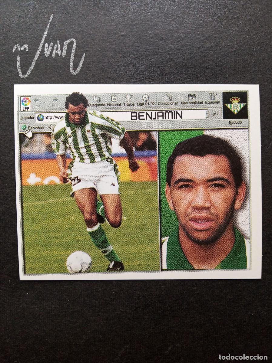 Cromos de f&uacute;tbol: BENJAMIN REAL BETIS ⚽ COLECCIONES ESTE &reg; 2001 2002 LIGA FUTBOL 01 02 SIN PEGAR NUNCA PEGADO