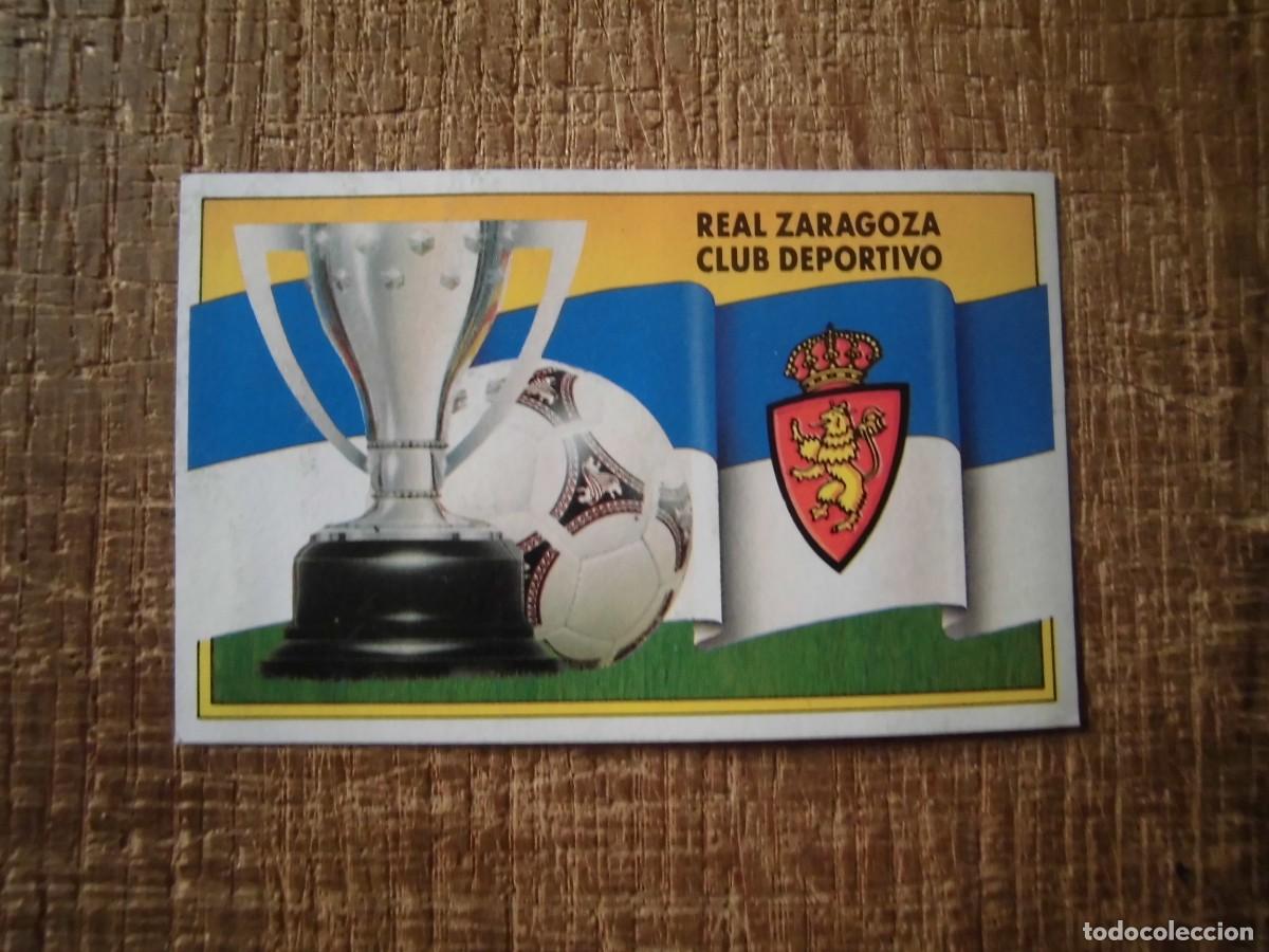 Cromos de Futebol: ESCUDO REAL ZARAGOZA LIGA 90-91 EDICIONES ESTE CROMO RECUPERADO