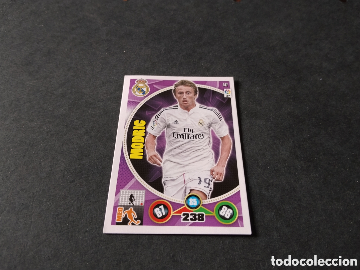 Cromos de f&uacute;tbol: Cromo futbol Modric,Real Madrid