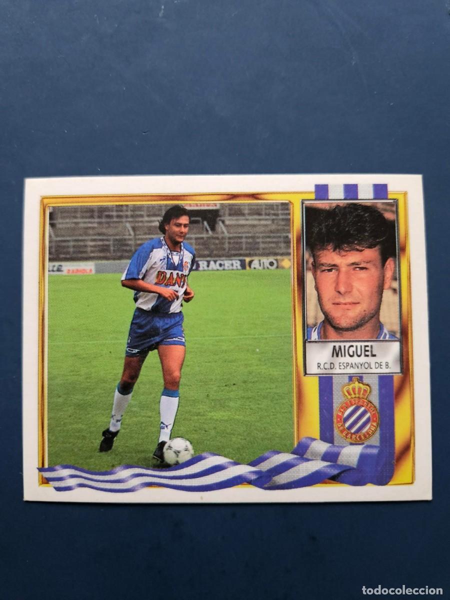 Cromos de f&uacute;tbol: MIGUEL ESPANYOL ESPA&Ntilde;OL LIGA ESTE 95 96 1995 1996 SIN PEGAR NUNCA PEGADO
