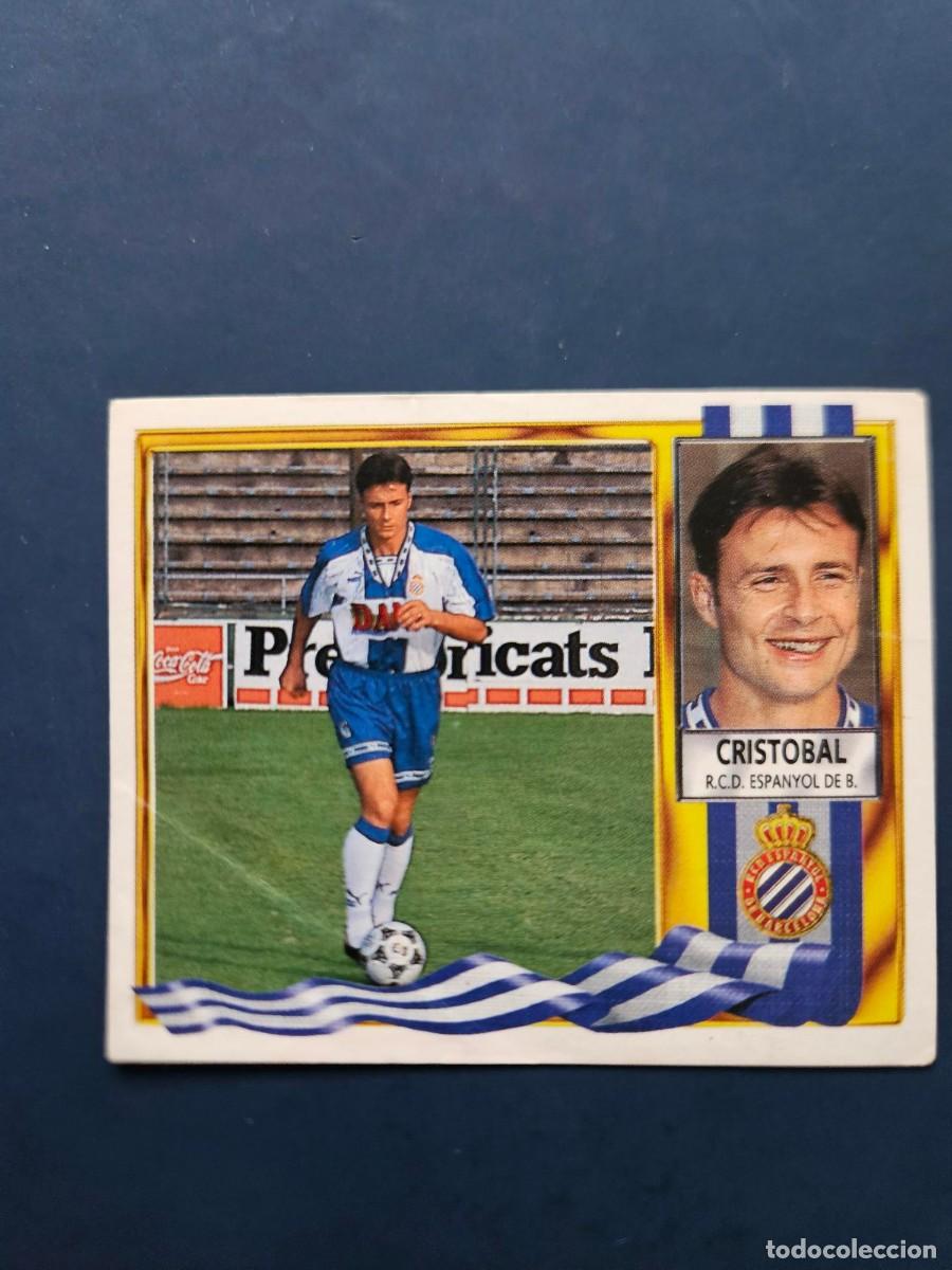 Cromos de f&uacute;tbol: *CRISTOBAL ESPANYOL ESPA&Ntilde;OL LIGA ESTE 95 96 1995 1996 SIN PEGAR NUNCA PEGADO DOBLEZ ESQUINA INFERIOR