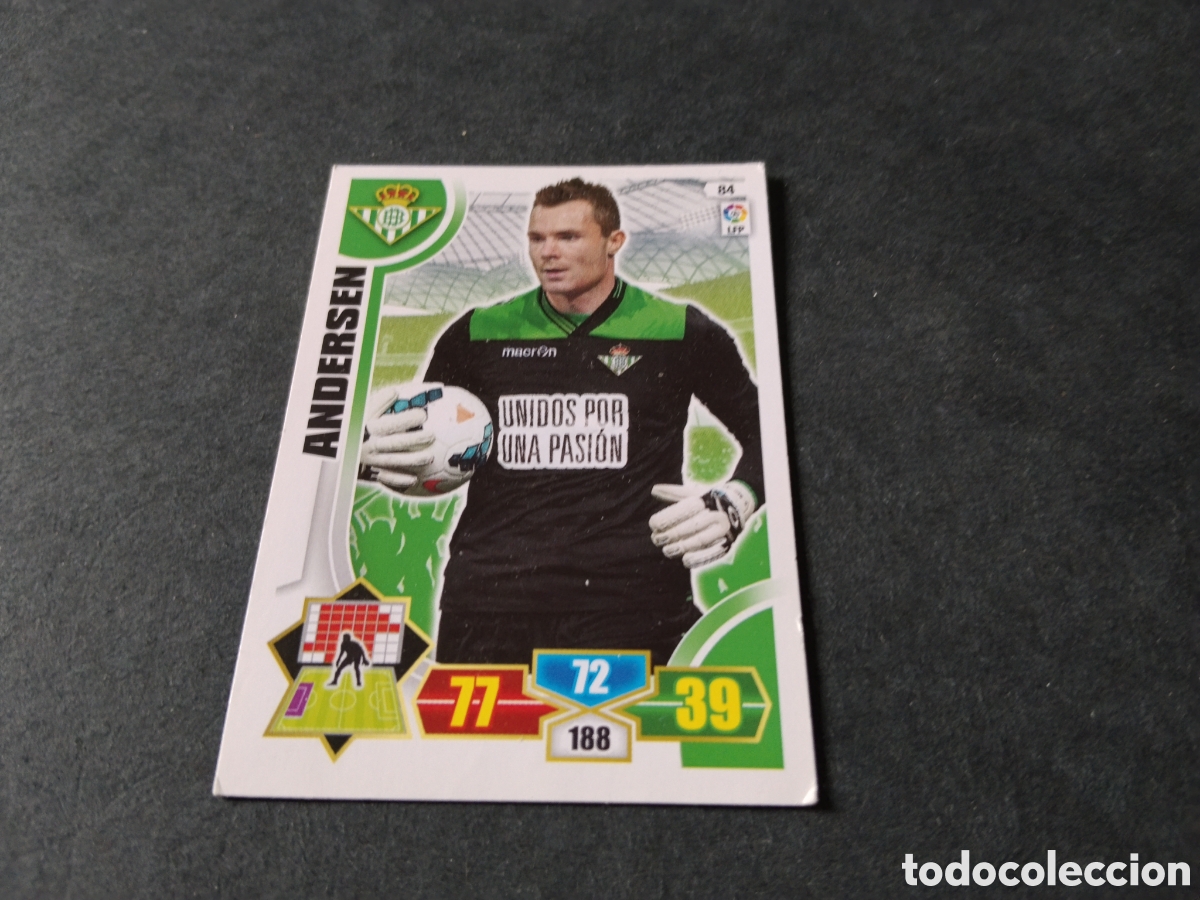 Cromos de f&uacute;tbol: Cromo futbol Andersen, Real Betis
