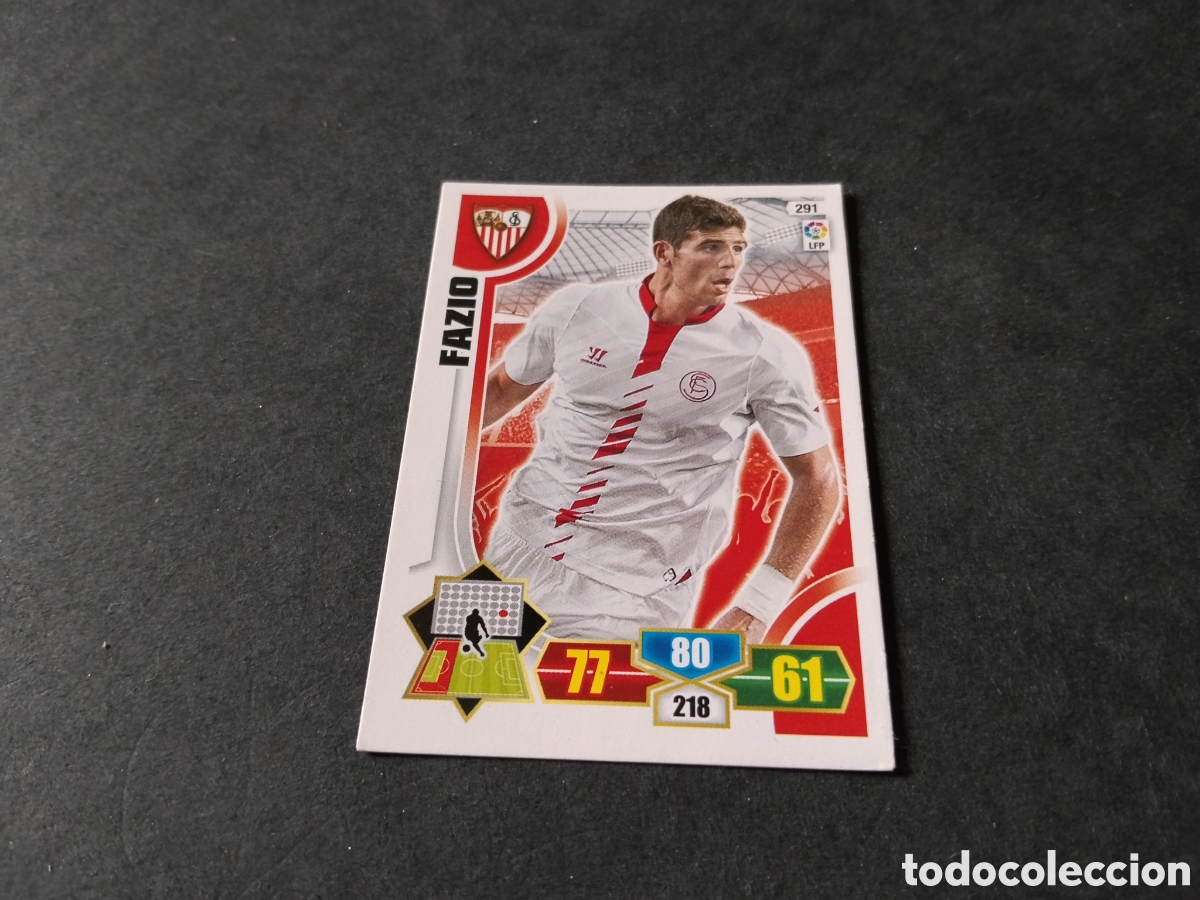 Cromos de f&uacute;tbol: Cromo futbol Fazio, Sevilla