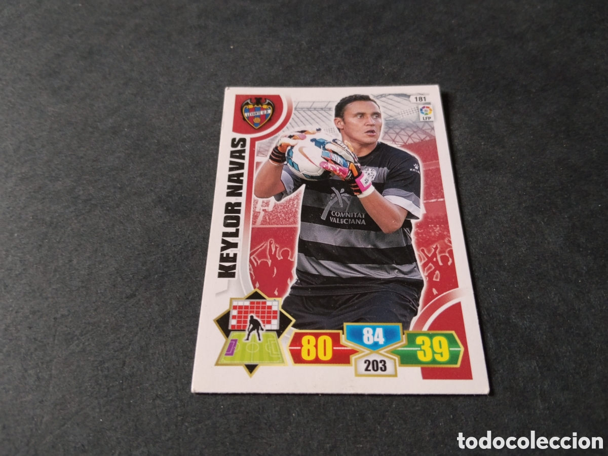 Cromos de f&uacute;tbol: Cromo futbol Keylor Navas, Levante