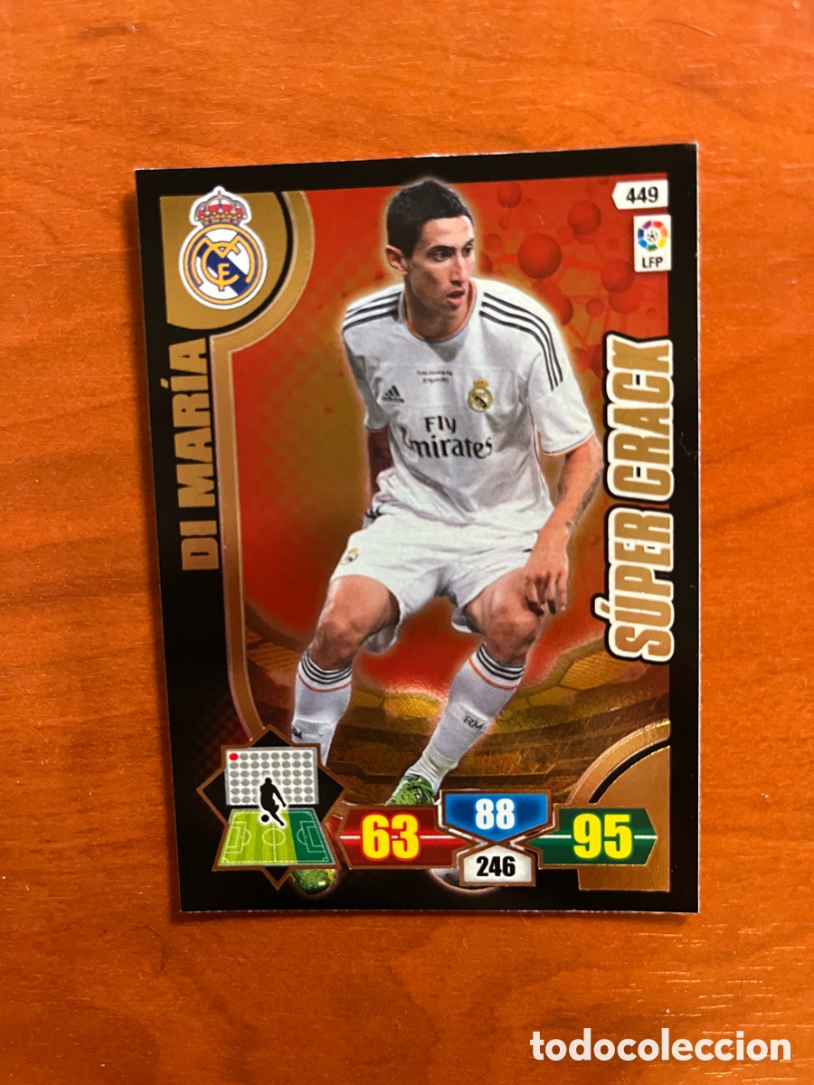 Cromos de f&uacute;tbol: 449 DI MARIA SUPER CRACK REAL MADRID CROMOS ADRENALYN XL LIGA FUTBOL 2013 2014 13 14 SUPERCRACK