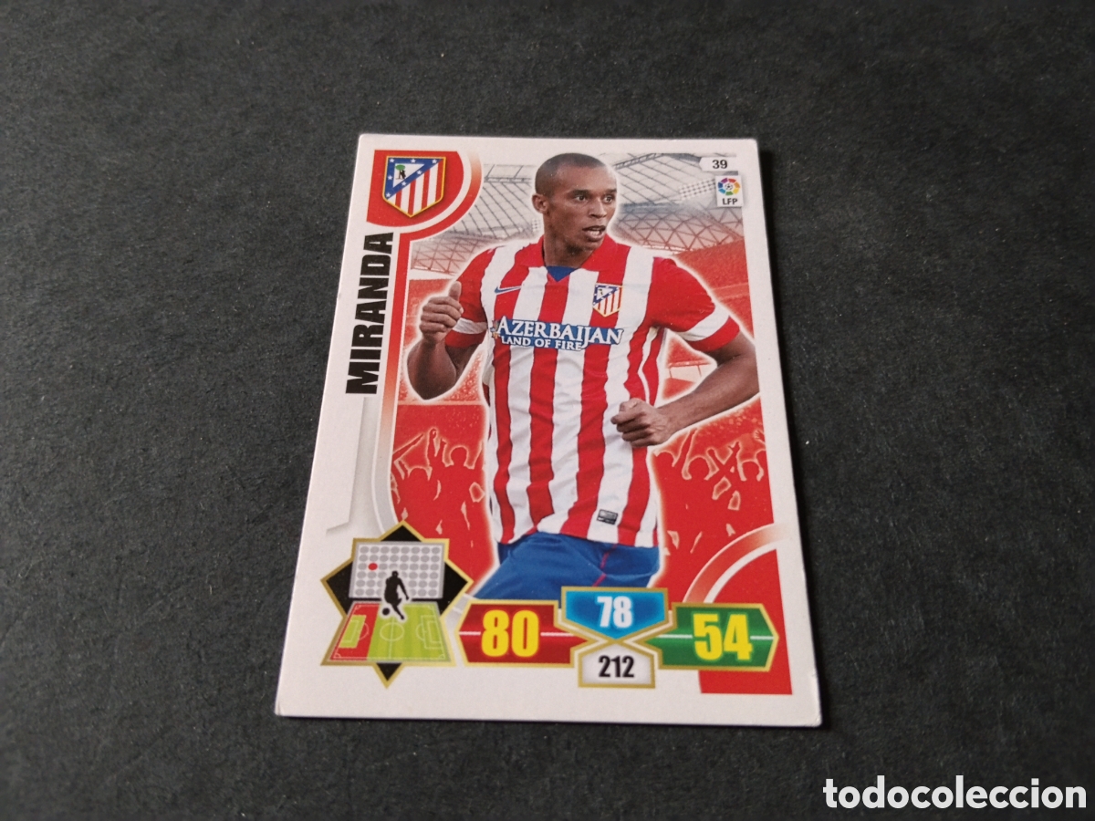 Cromos de f&uacute;tbol: Cromo futbol Miranda, Atl&eacute;tico de Madrid