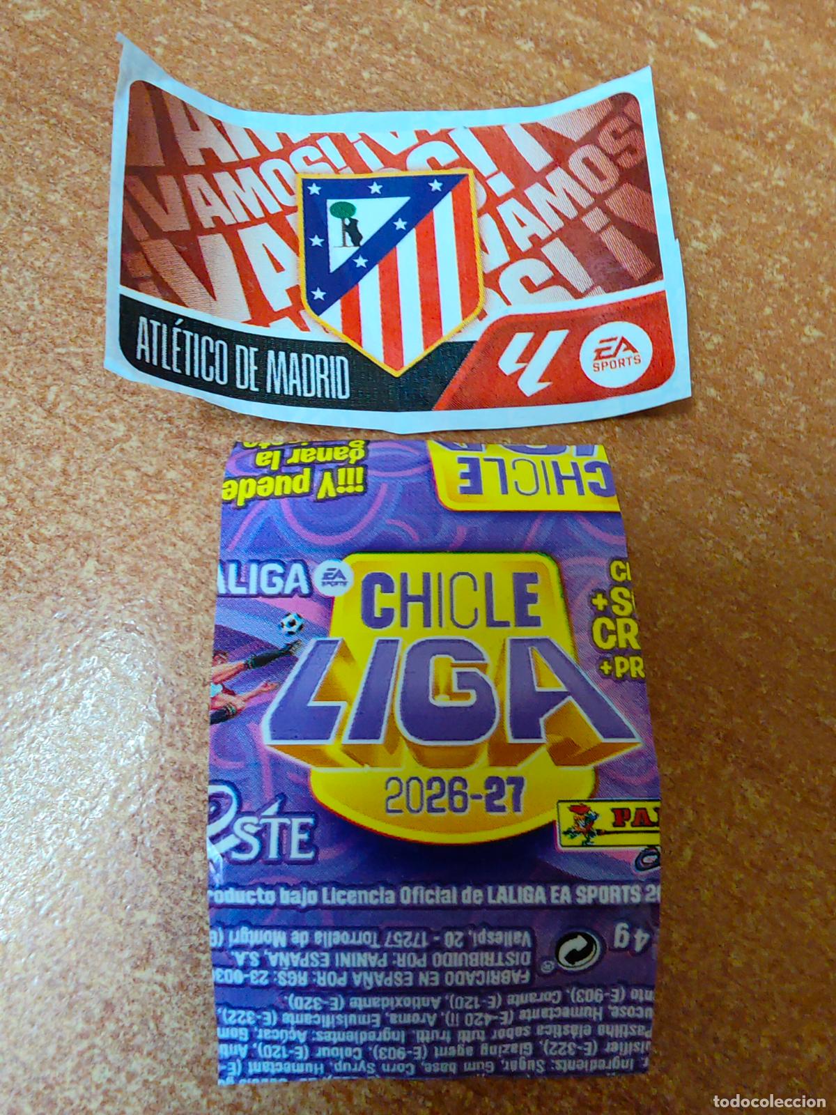 Cromos de f&uacute;tbol: CROMO CHICLES LIGA ESTE 2026/2027 ESCUDO ( AT DE MADRID )