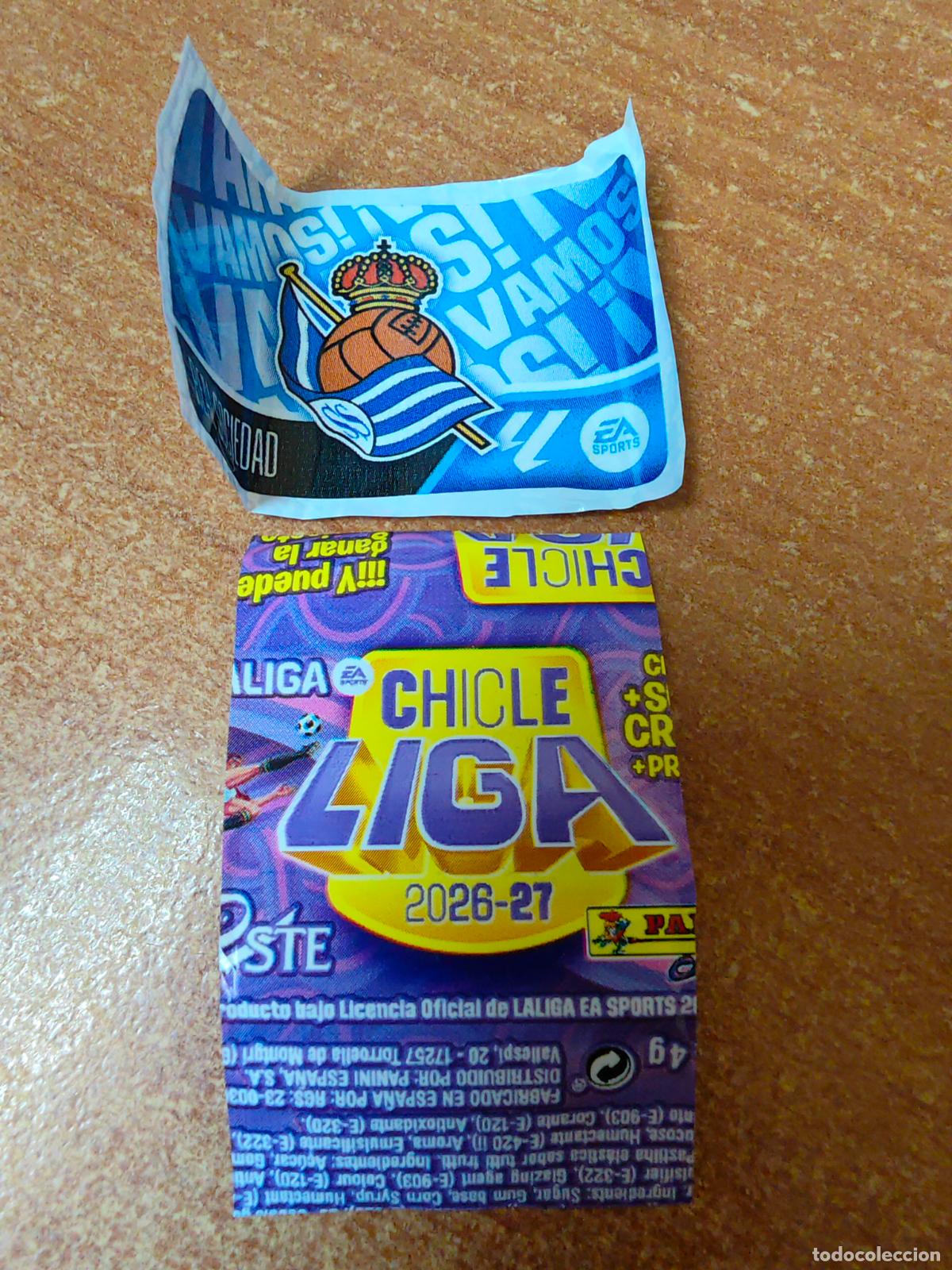 Cromos de f&uacute;tbol: CROMO CHICLES LIGA ESTE 2026/2027 ESCUDO ( REAL SOCIEDAD )