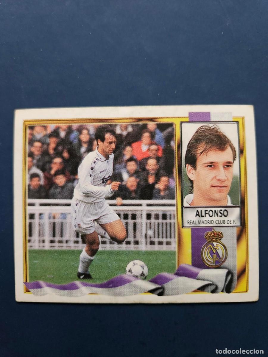 Cromos de f&uacute;tbol: ALFONSO REAL MADRID BAJA LIGA ESTE 95 96 1995 1996 SIN PEGAR NUNCA PEGADO