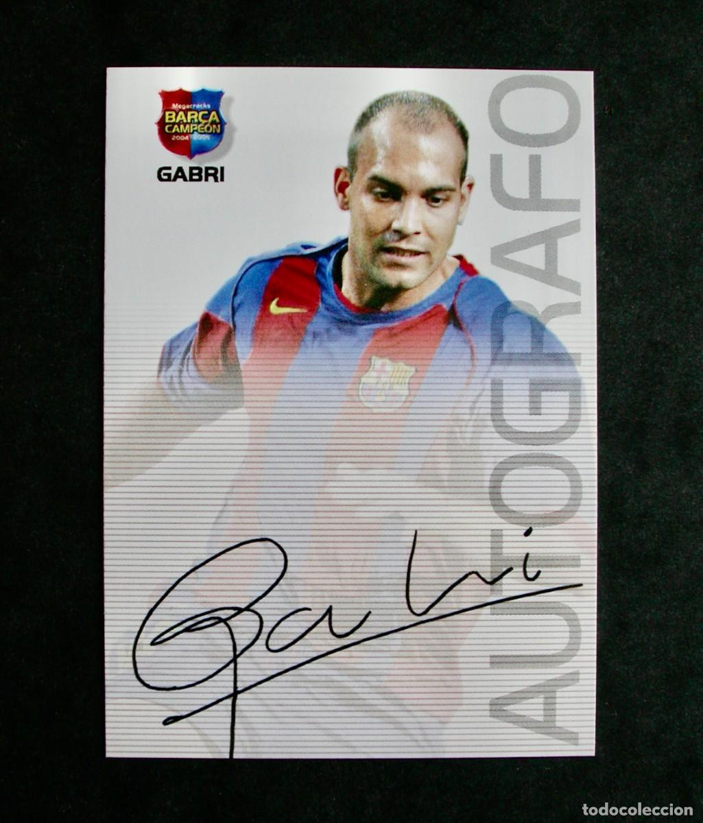 Cromos de f&uacute;tbol: 82 GABRI-AUTOGRAFO / FC BARCELONA / MEGACRACKS BAR&Ccedil;A CAMPE&Oacute;N 2004-2005 04-05 / PANINI