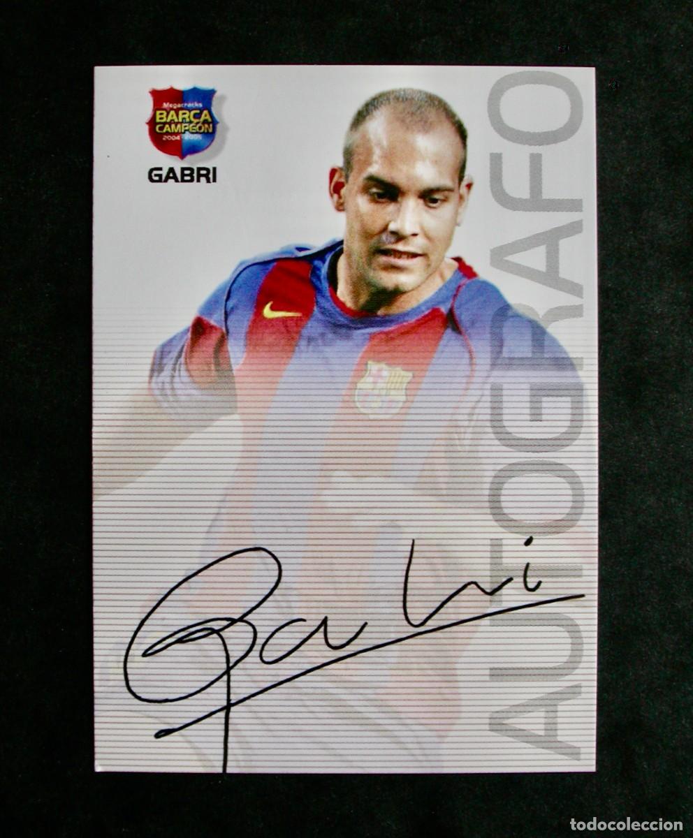 Cromos de f&uacute;tbol: 82 GABRI-AUTOGRAFO / FC BARCELONA / MEGACRACKS BAR&Ccedil;A CAMPE&Oacute;N 2004-2005 04-05 / PANINI