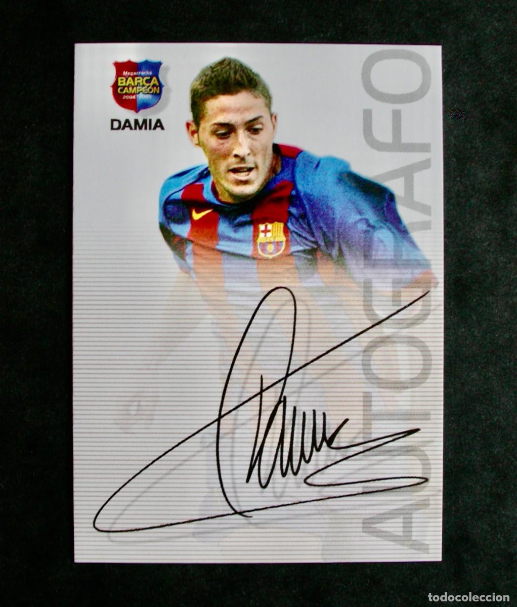 Cromos de Futebol: 90 DAMI&Agrave;-AUTOGRAFO / FC BARCELONA / MEGACRACKS BAR&Ccedil;A CAMPE&Oacute;N 2004-2005 04-05 / PANINI