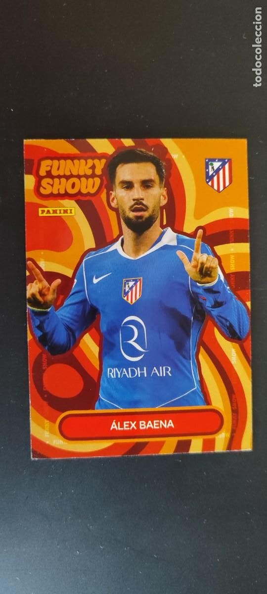 Cromos de f&uacute;tbol: PANINI CLUB 25/26 AT MADRID CARD FUNKY SHOW ALEX BAENA # 50