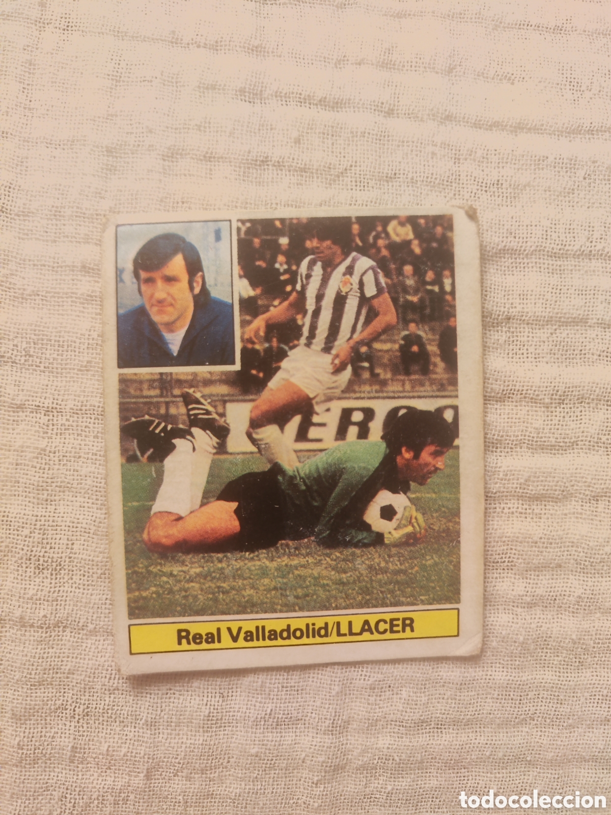 Cromos de f&uacute;tbol: Este 81 82 sin pegar Real Valladolid Llacer baja