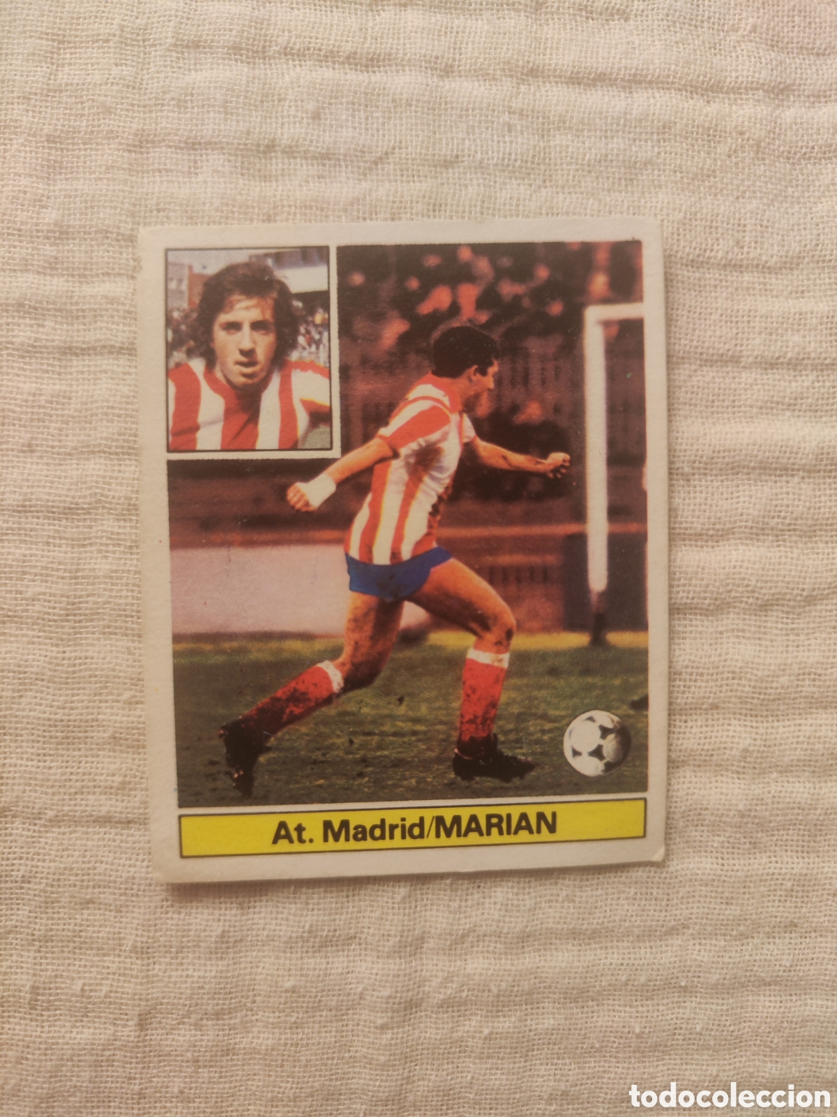 Cromos de f&uacute;tbol: Este 81 82 sin pegar &uacute;ltimos fichajes 8 Atl&eacute;tico Madrid Marian versi&oacute;n pintada
