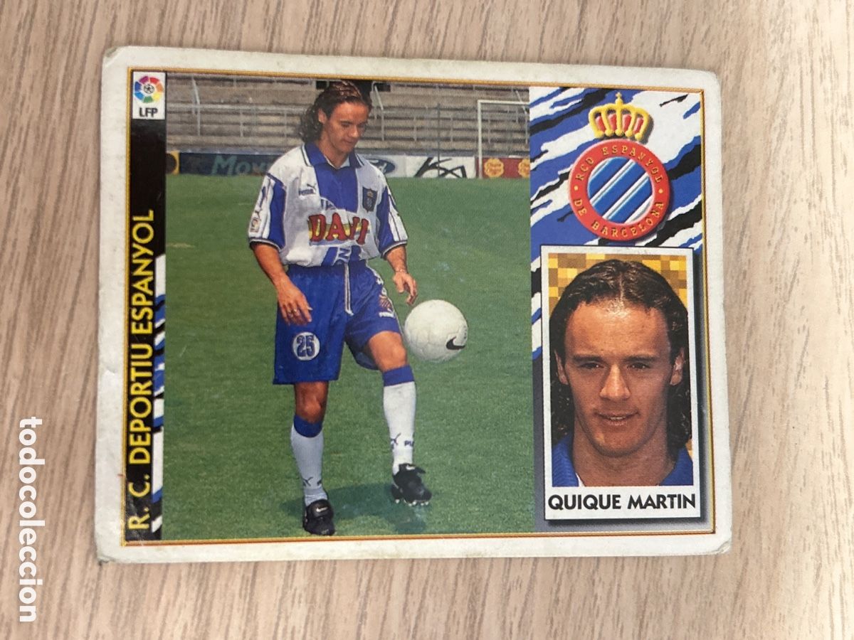 Cromos de f&uacute;tbol: QUIQUE MARTIN COLOCA ESPANYOL ESTE 97 98 1997 1998 NUNCA PEGADO SIN PEGAR