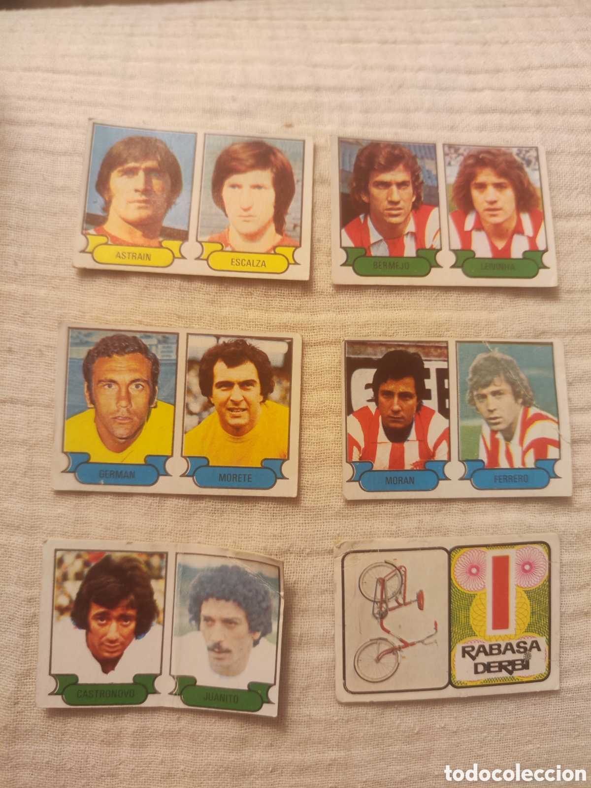 Cromos de f&uacute;tbol: Lote 6 cromos sin pegar Ruiz Romero 78 79