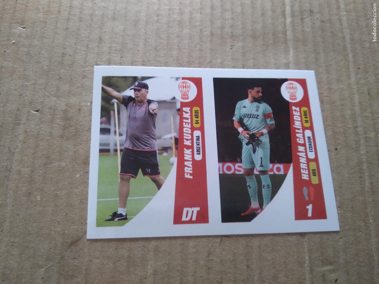 Cromos de f&uacute;tbol: 98 FRANK KUDELKA HERNAN GALINDEZ HURACAN CROMO FUTBOL CONMEBOL SUDAMERICANA LA GRAN CONQUISTA