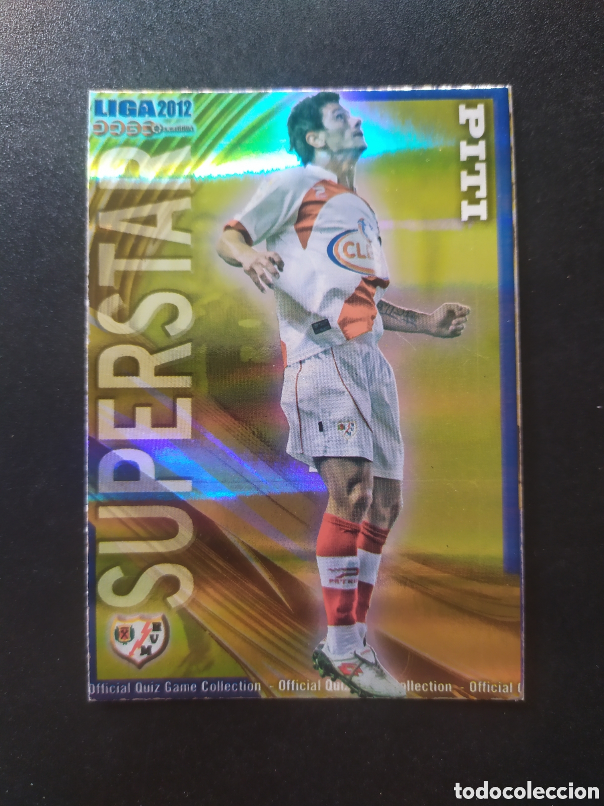Cromos de f&uacute;tbol: Mundicromo fichas Liga 2011 2012 11 12 Piti superstar brillo rayas n &deg; 513 Rayo Vallecano