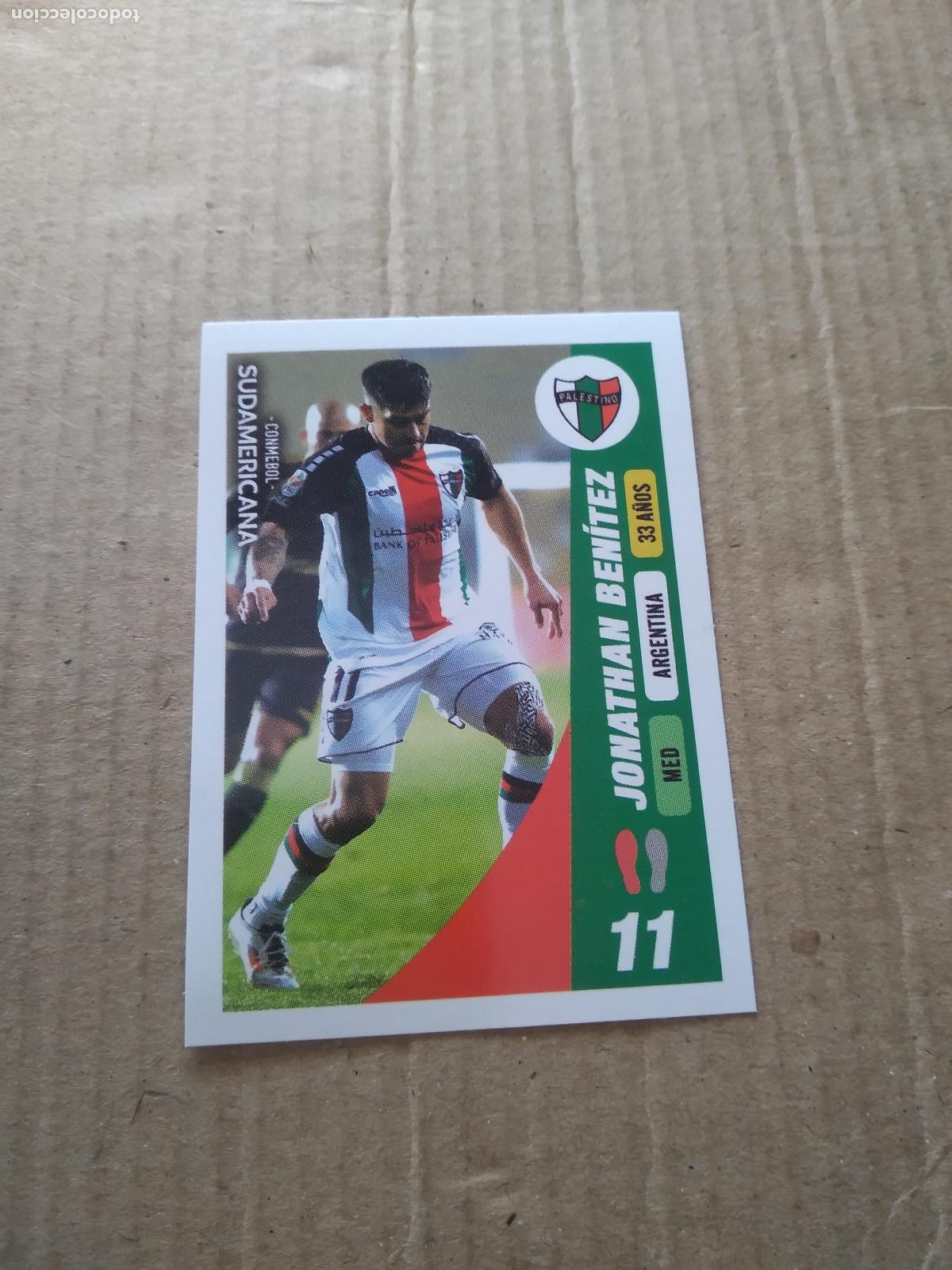 Figurine di Calcio: 173 JONATHAN BENITEZ PALESTINO CROMO FUTBOL CONMEBOL SUDAMERICANA LA GRAN CONQUISTA