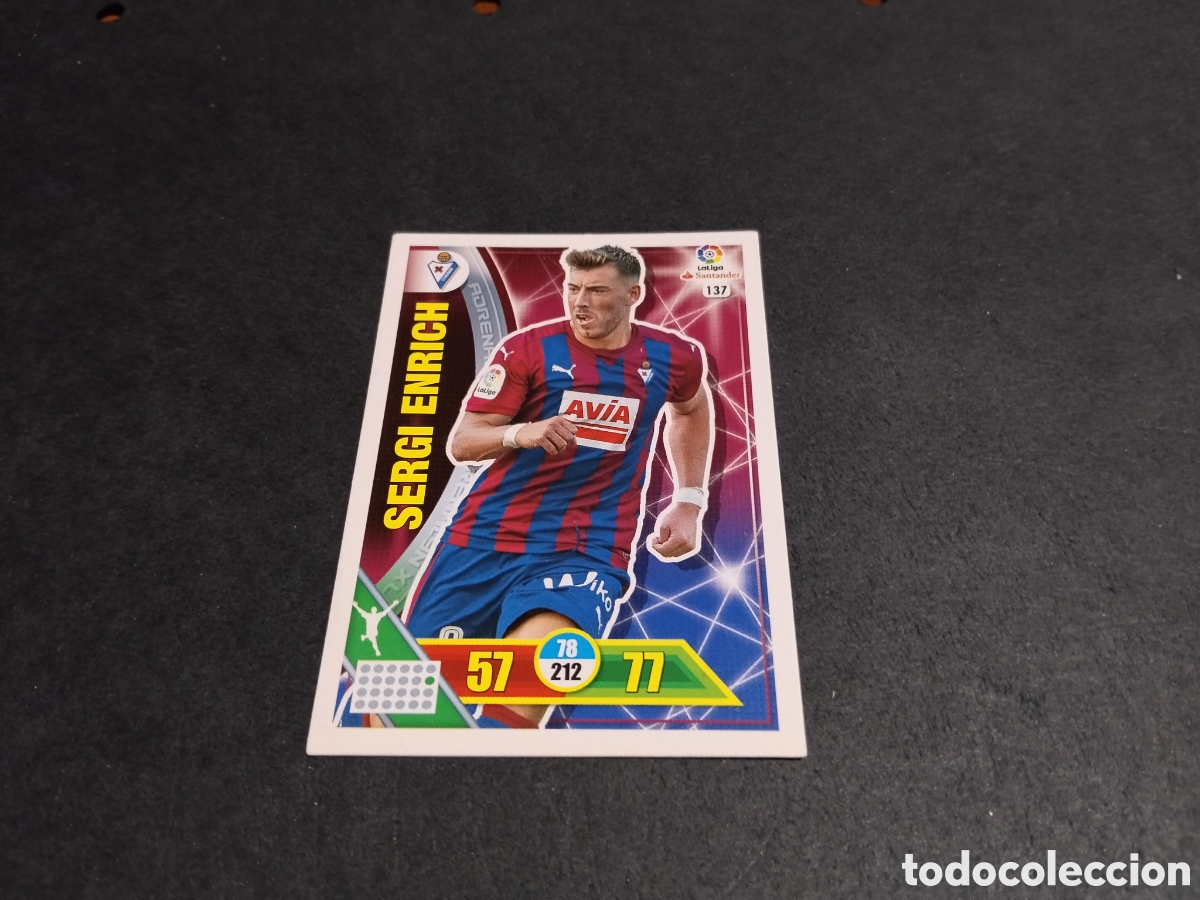 Cromos de f&uacute;tbol: Cromo futbol Sergi Enrich, Eibar