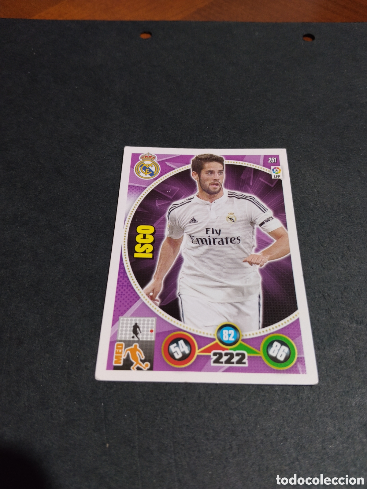Cromos de f&uacute;tbol: Cromo futbol Isco, Real Madrid