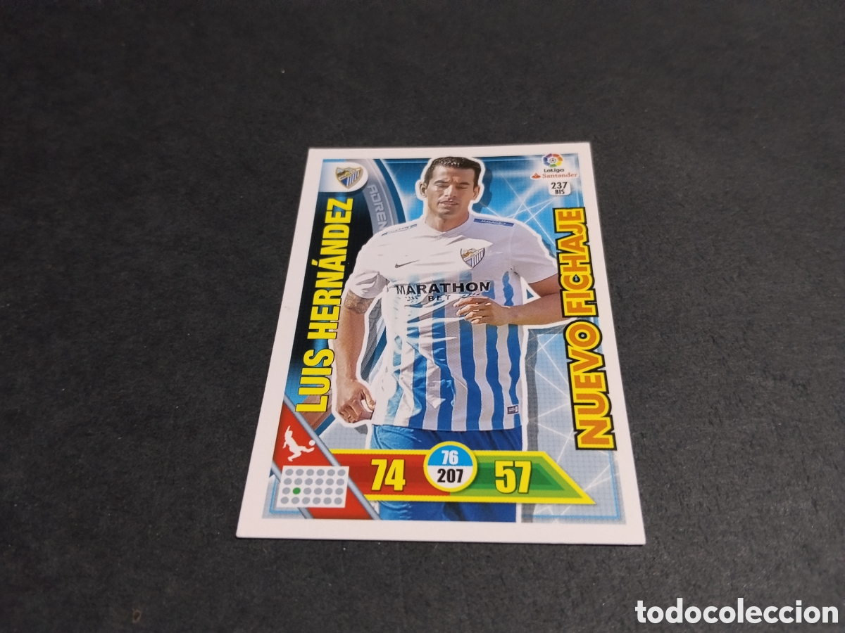 Cromos de f&uacute;tbol: Cromo futbol Luis Hern&aacute;ndez, M&aacute;laga