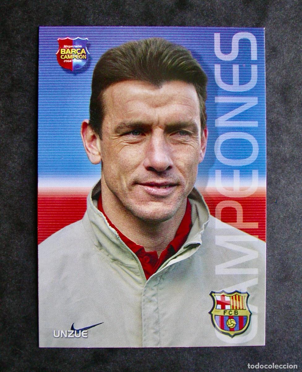 Cromos de f&uacute;tbol: 12 UNZU&Eacute; / FC BARCELONA / MEGACRACKS BAR&Ccedil;A CAMPE&Oacute;N 2004-2005 04-05 / PANINI