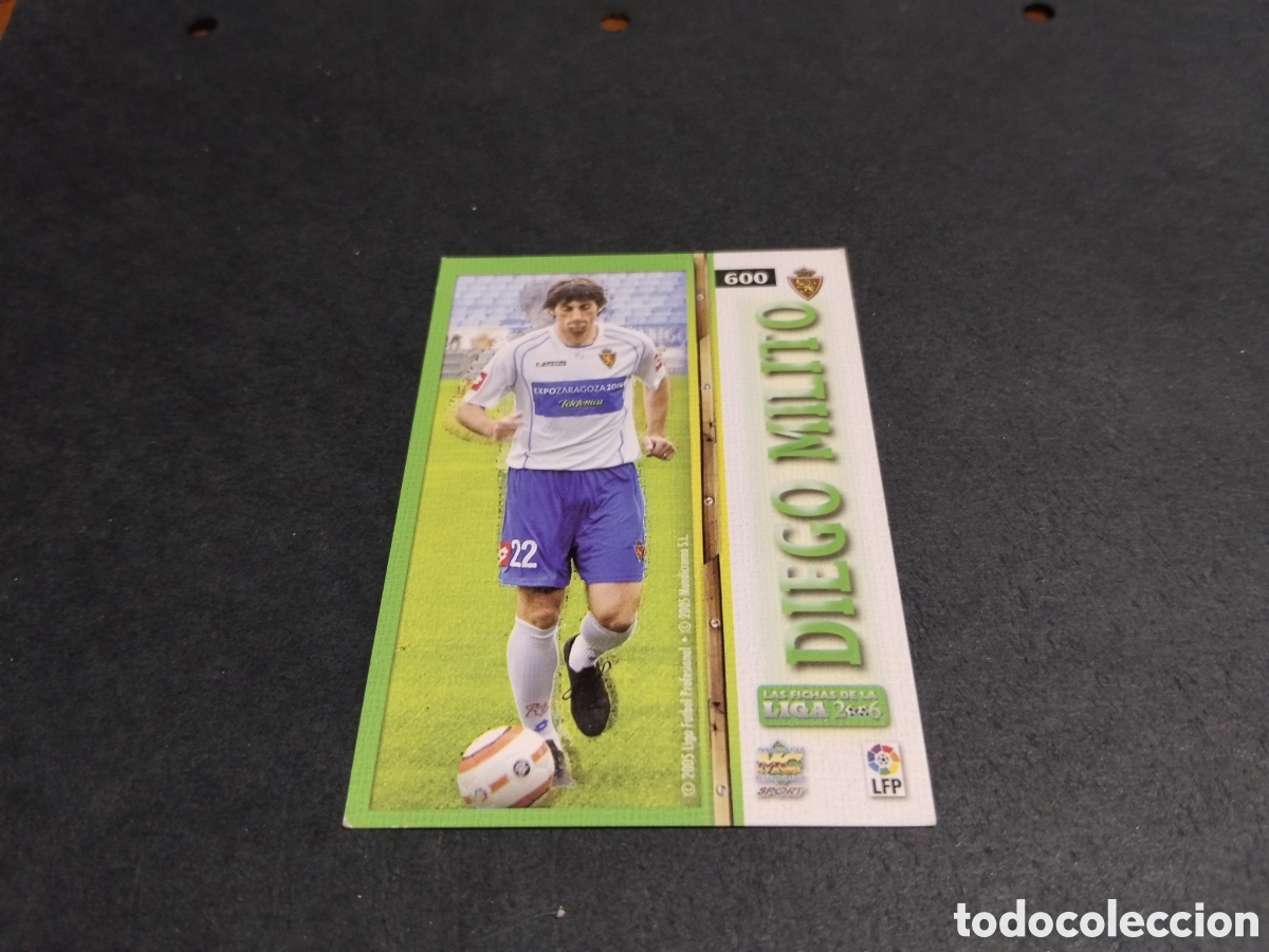 Cromos de f&uacute;tbol: Cromo futbol Diego Milito, Zaragoza