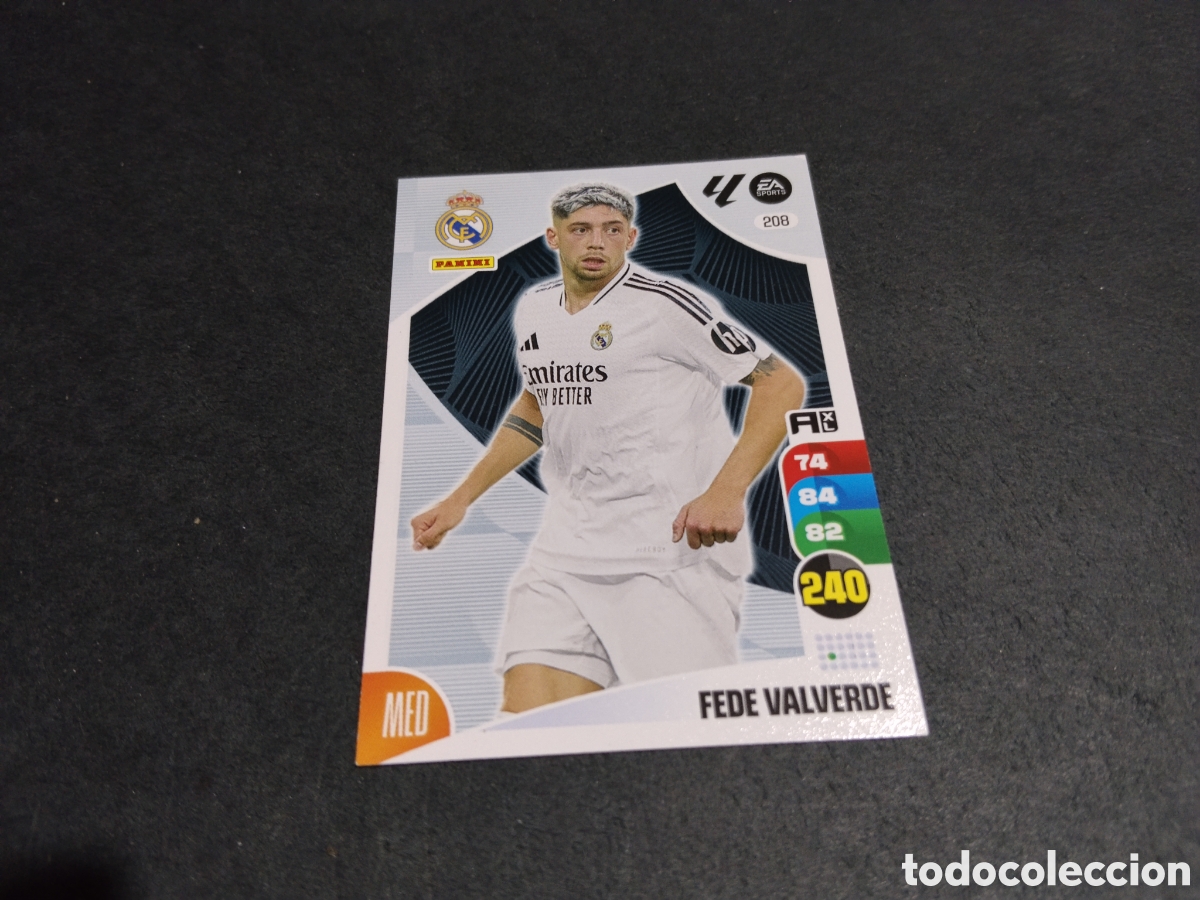 Cromos de f&uacute;tbol: Cromo futbol Fe de Valverde, Real Madrid