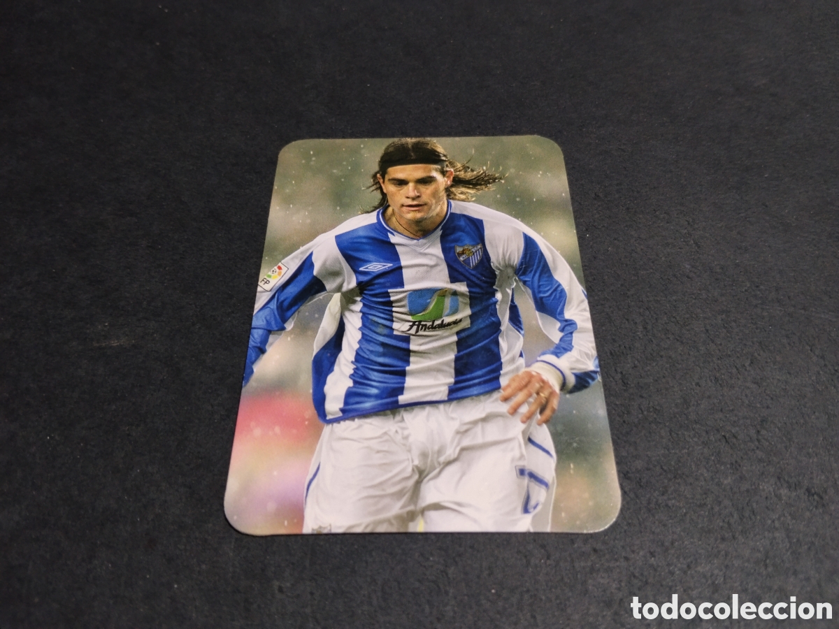 Cromos de f&uacute;tbol: Cromo futbol Miguel &Aacute;ngel, Malaga
