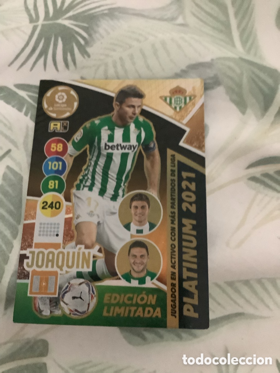 Figurine di Calcio: Cromo futbol carta JOAQU&Iacute;N PLATINUM EDICI&Oacute;N LIMITADA. Trading card Adrenalyn XL 2020 2021 de Panini