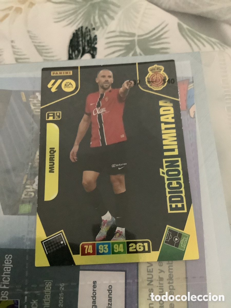 Cromos de f&uacute;tbol: Muriqi Edici&oacute;n Limitada Adrenalyn XL 2025-26 - Mallorca