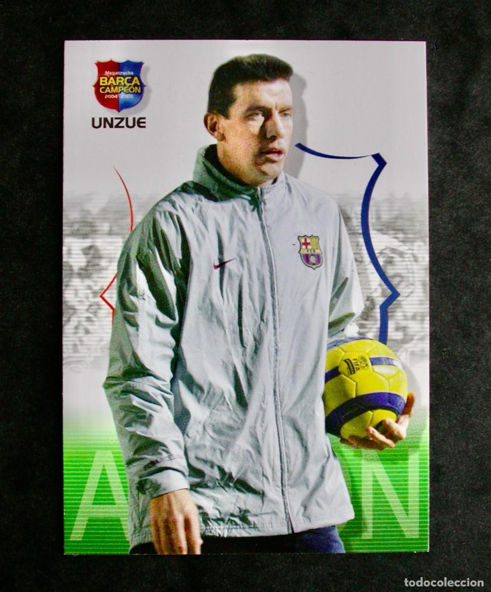 Cromos de f&uacute;tbol: 39 UNZU&Eacute; / FC BARCELONA / MEGACRACKS BAR&Ccedil;A CAMPE&Oacute;N 2004-2005 04-05 / PANINI